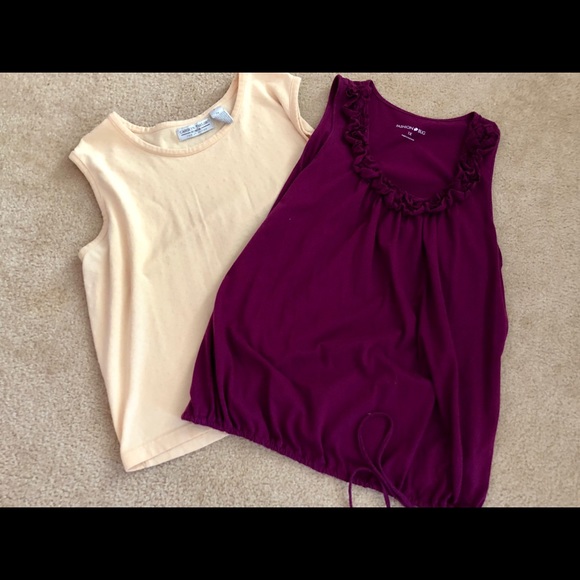 Two Sleeveless Tops Yellow and Purple - Picture 2 of 5